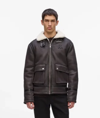 Monogram shearling ceket