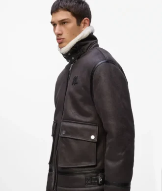 Monogram shearling ceket