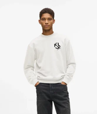 Monogram yamalı sweatshirt