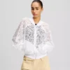 ORCHID EMBROIDERY BOMBER CEKET