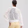 ORCHID EMBROIDERY BOMBER CEKET