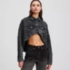 OVERSIZED CROPPED DENIM CEKET OVERSIZED CROPPED DENIM CEKET
