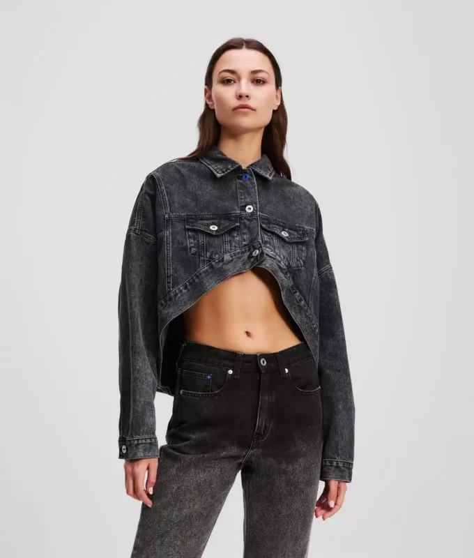 OVERSIZED CROPPED DENIM CEKET OVERSIZED CROPPED DENIM CEKET
