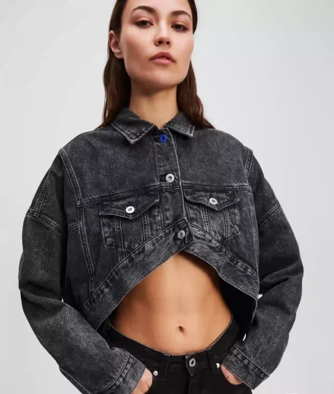 OVERSIZED CROPPED DENIM CEKET OVERSIZED CROPPED DENIM CEKET