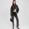 OVERSIZED CROPPED DENIM CEKET OVERSIZED CROPPED DENIM CEKET
