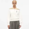 Paris eskizli yarım fermuarlı sweatshirt Paris eskizli yarım fermuarlı sweatshirt