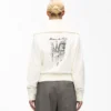 Paris eskizli yarım fermuarlı sweatshirt Paris eskizli yarım fermuarlı sweatshirt