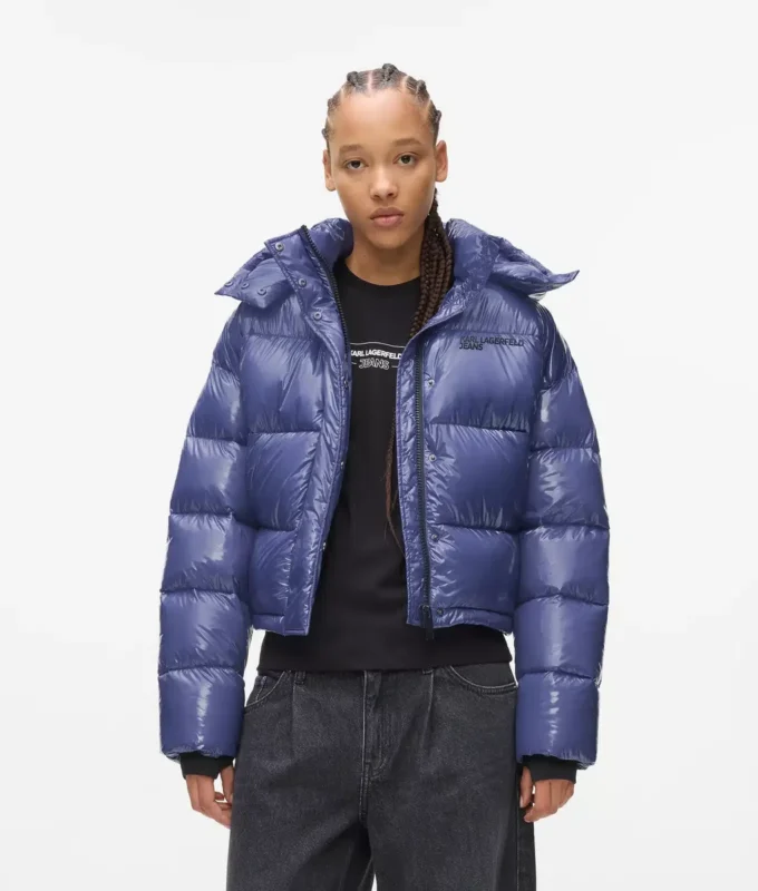 Parlak, kutu kesim puffer ceket Parlak, kutu kesim puffer ceket