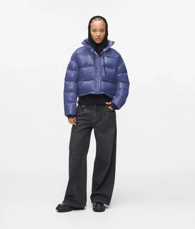 Parlak, kutu kesim puffer ceket Parlak, kutu kesim puffer ceket