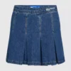 Pileli denim mini etek Pileli denim mini etek