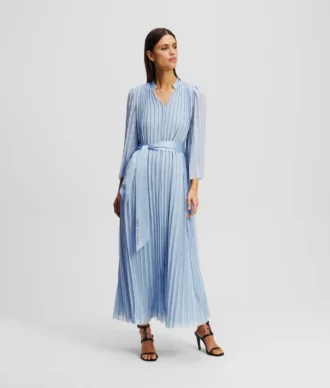 PLEATED MAXI ELBİSE