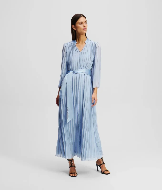PLEATED MAXI ELBİSE PLEATED MAXI ELBİSE