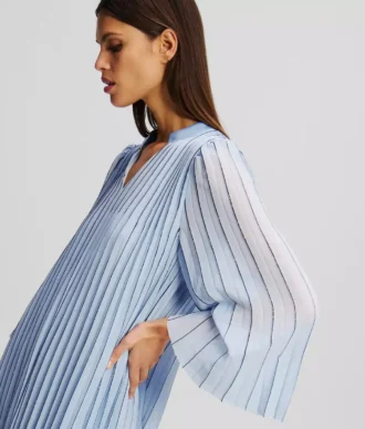 PLEATED MAXI ELBİSE