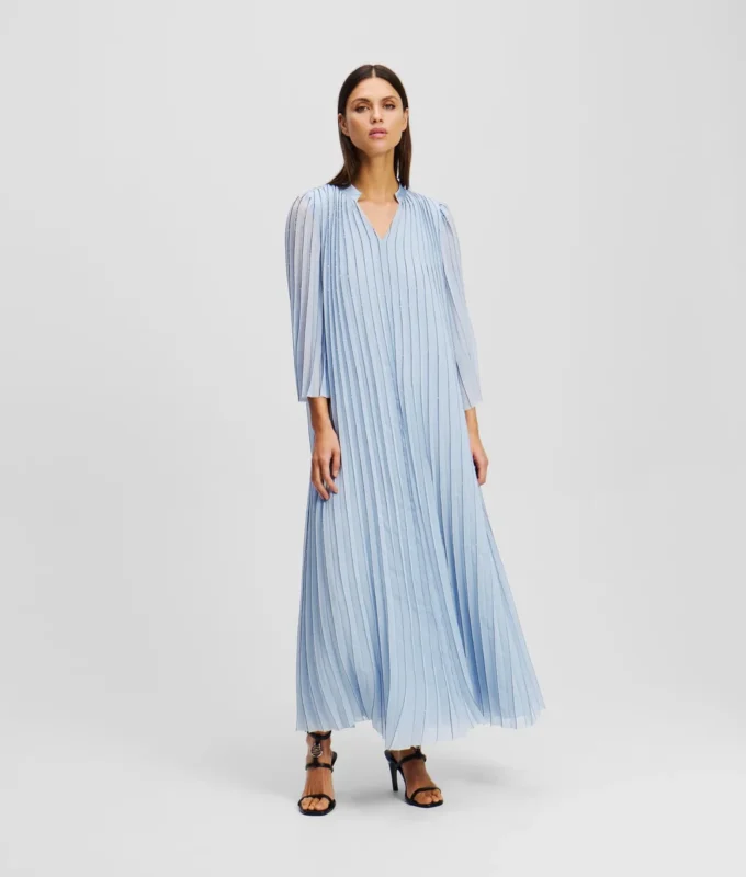 PLEATED MAXI ELBİSE PLEATED MAXI ELBİSE