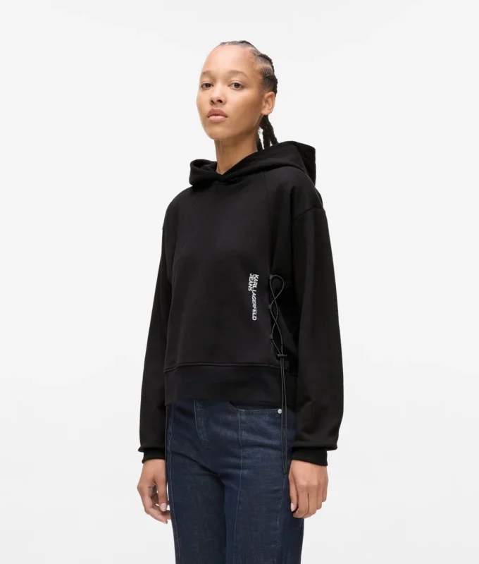 İpli kapüşonlu sweatshirt İpli kapüşonlu sweatshirt