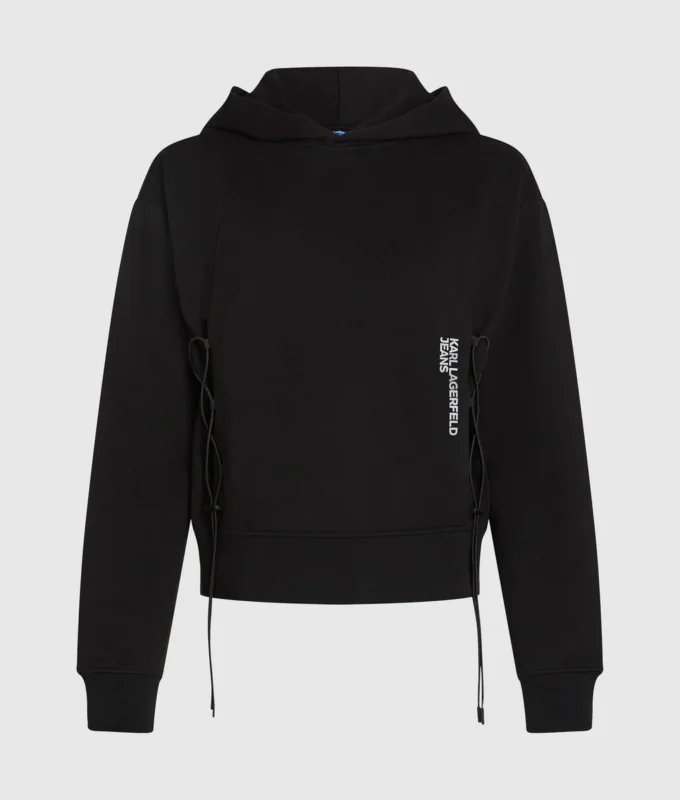 İpli kapüşonlu sweatshirt İpli kapüşonlu sweatshirt