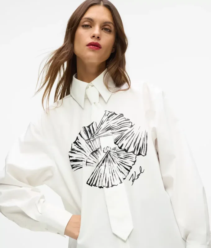 Poplin kravatlı gömlek Poplin kravatlı gömlek