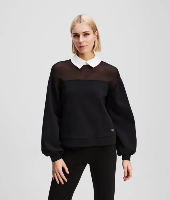 POPLIN YAKALI SWEATSHIRT POPLIN YAKALI SWEATSHIRT