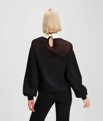 POPLIN YAKALI SWEATSHIRT