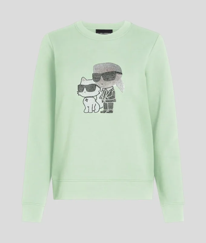 RHINESTONE IKON KARL & CHOUPETTE SWEATSHIRT RHINESTONE IKON KARL & CHOUPETTE SWEATSHIRT