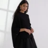 RIB-KNIT PONCHO RIB-KNIT PONCHO