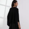RIB-KNIT PONCHO RIB-KNIT PONCHO