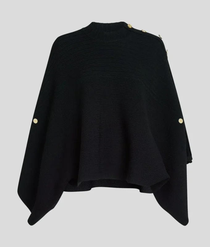 RIB-KNIT PONCHO RIB-KNIT PONCHO
