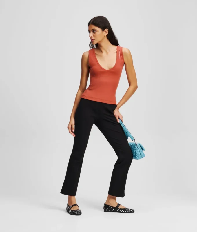 RIBBED V-NECK TANK TOP RIBBED V-NECK TANK TOP