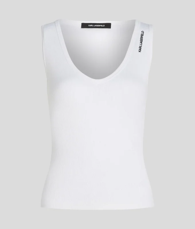 RIBBED V-NECK TANK TOP RIBBED V-NECK TANK TOP