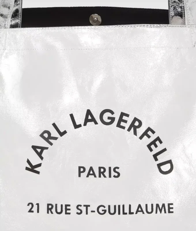 Rue St-Guillaume metalik alışveriş çantası