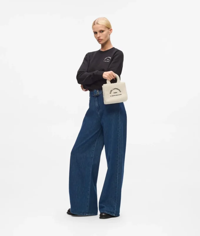 Rue St-Guillaume mini shearling tote çanta