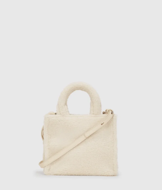 Rue St-Guillaume mini shearling tote çanta