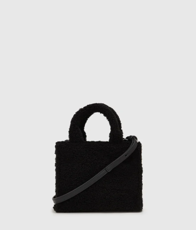 Rue St-Guillaume mini shearling tote çanta