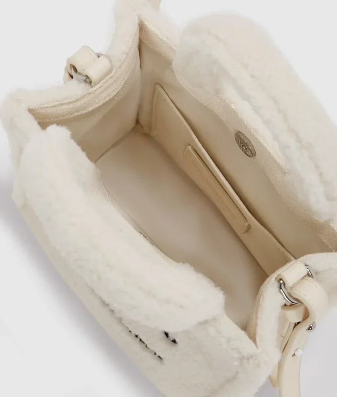 Rue St-Guillaume mini shearling tote çanta