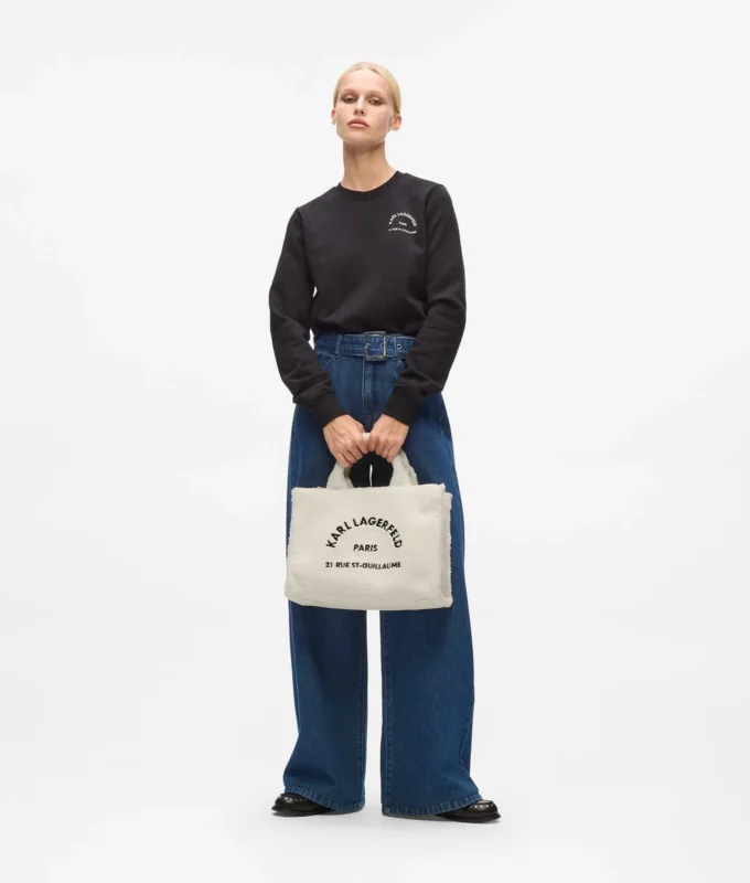 Rue St-Guillaume shearling tote çanta Rue St-Guillaume shearling tote çanta