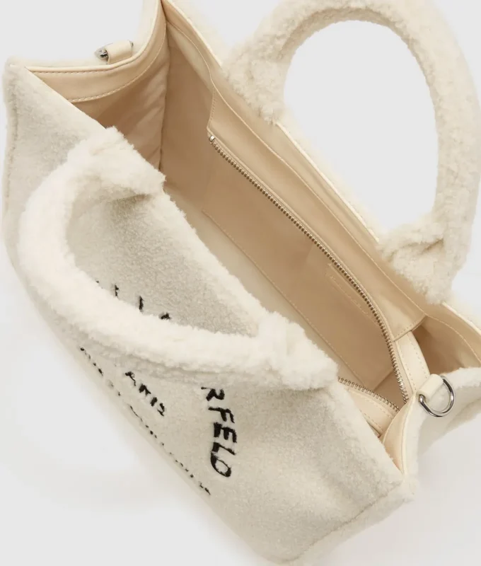 Rue St-Guillaume shearling tote çanta Rue St-Guillaume shearling tote çanta