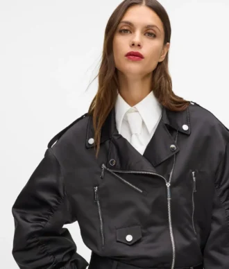 Saten bomber ceket