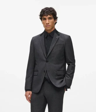Saten yakalı blazer