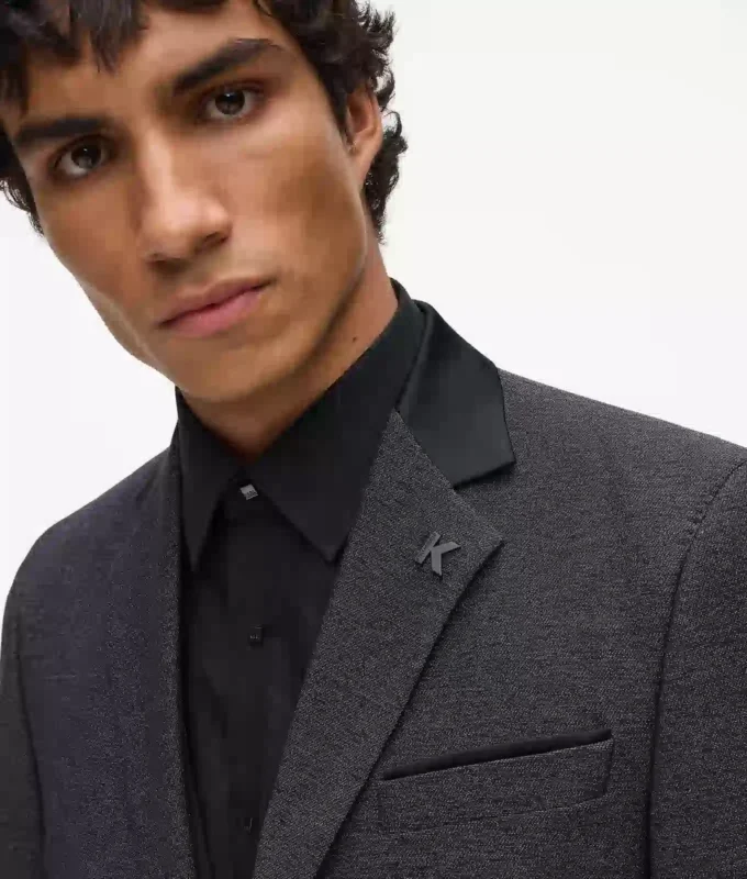 Saten yakalı blazer Saten yakalı blazer