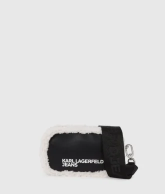 Shearling çapraz askılı kamera çantası Shearling çapraz askılı kamera çantası