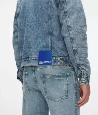Shearling denim ceket