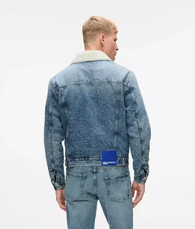 Shearling denim ceket Shearling denim ceket