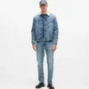 Shearling denim ceket Shearling denim ceket