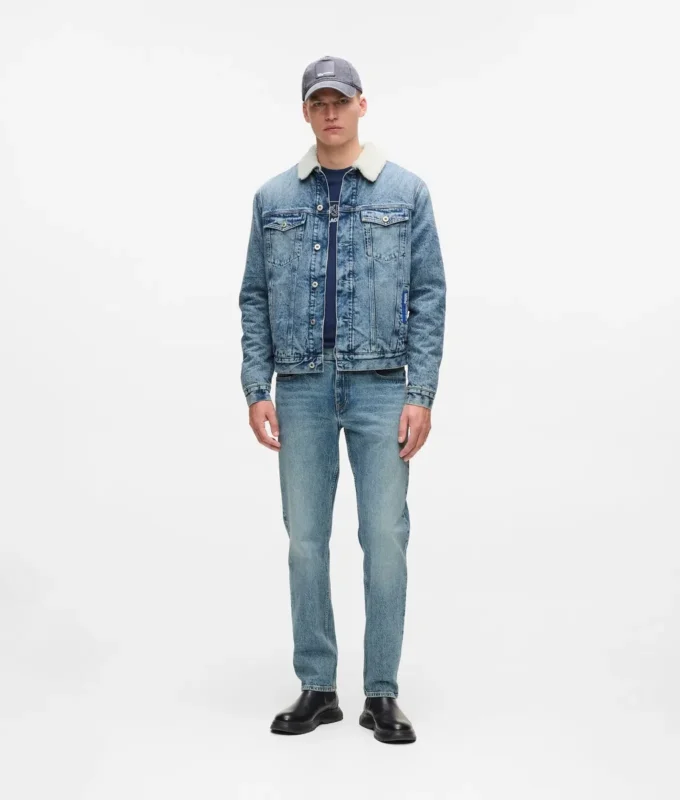 Shearling denim ceket Shearling denim ceket
