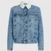 Shearling denim ceket Shearling denim ceket