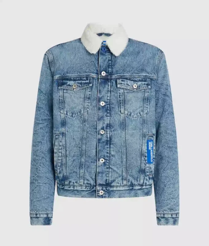 Shearling denim ceket Shearling denim ceket
