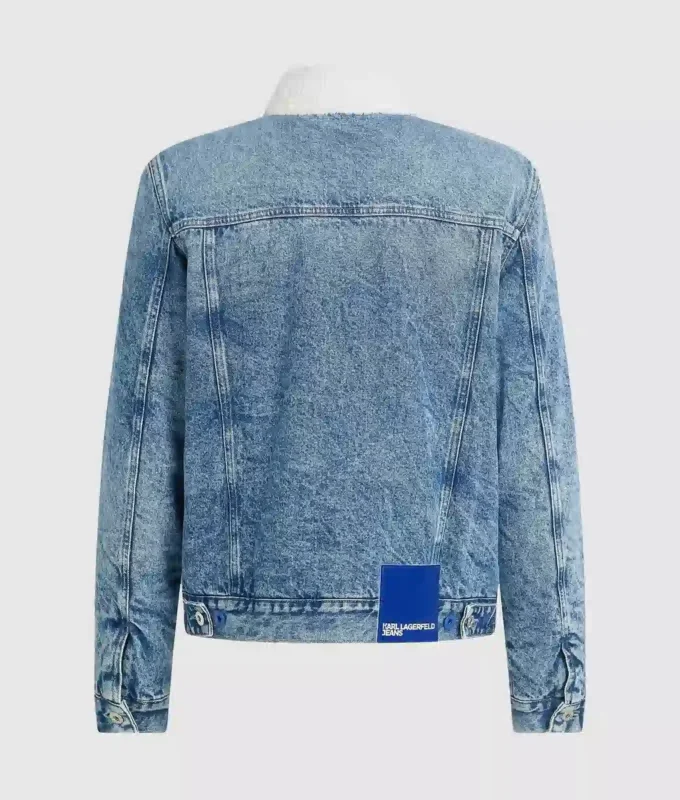 Shearling denim ceket Shearling denim ceket