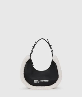 Shearling moon omuz çantası