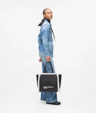 Shearling tote çanta