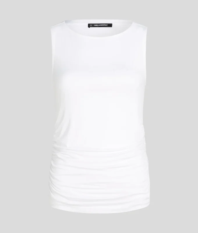 SIGNATURE BOAT NECK RUCHED TOP SIGNATURE BOAT NECK RUCHED TOP